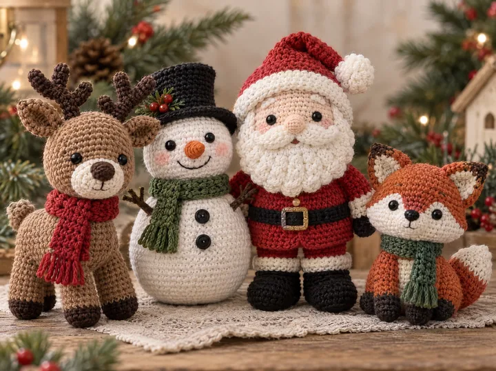 Amigurumi natalizi all'uncinetto